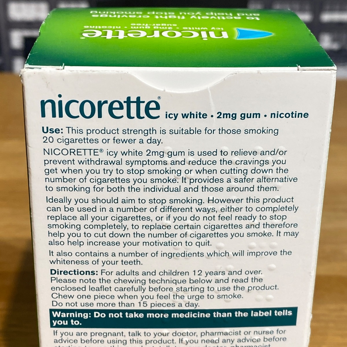 2 x Nicorette Chewing Gum 2mg Icy White Flavour - 105 Pieces 3442662 3574660446777 (Brand New)