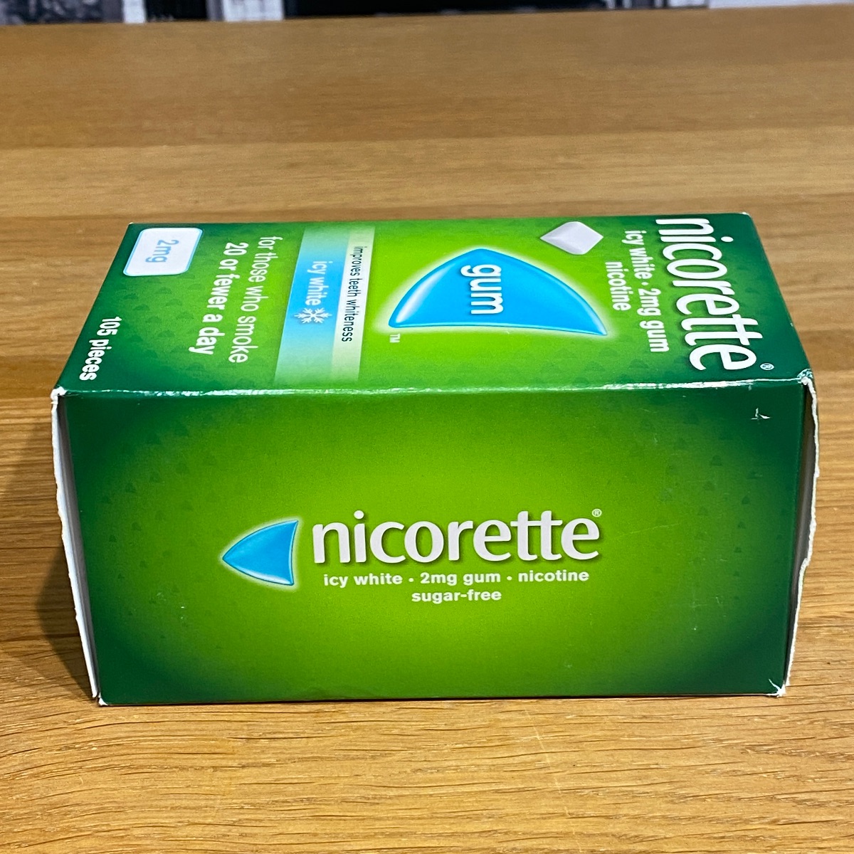 2 x Nicorette Chewing Gum 2mg Icy White Flavour - 105 Pieces 3442662 3574660446777 (Brand New)
