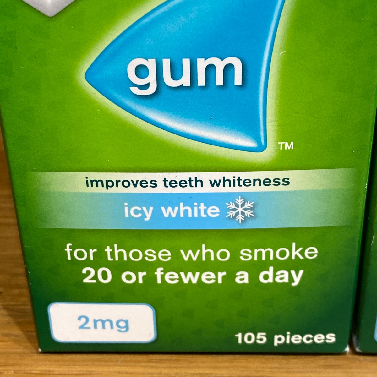 2 x Nicorette Chewing Gum 2mg Icy White Flavour - 105 Pieces 3442662 3574660446777 (Brand New)