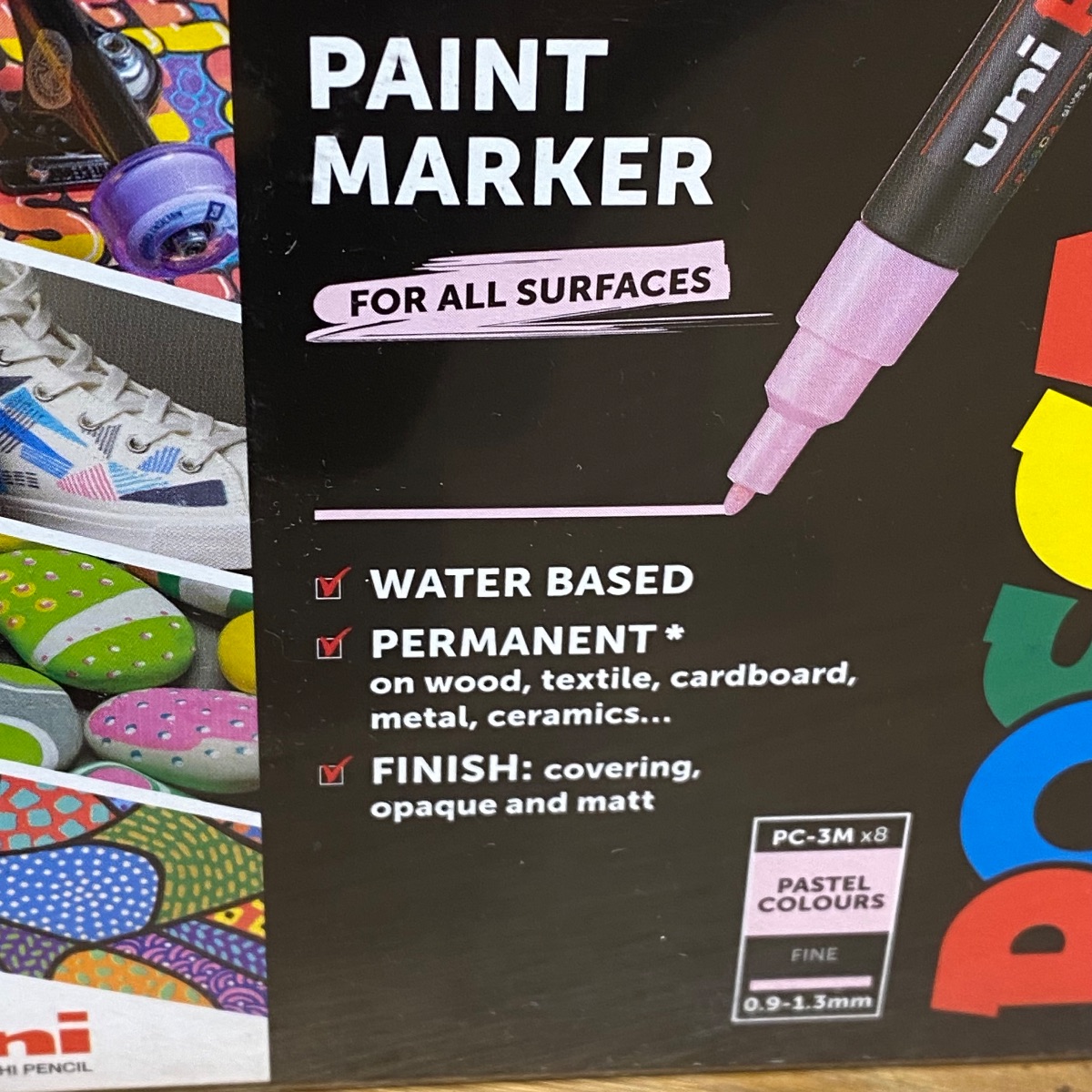 2 x Uni Posca Paint Markers Pens Pastel and Vibrant Tones Colours (12 Marker) 238212174 5012788014624