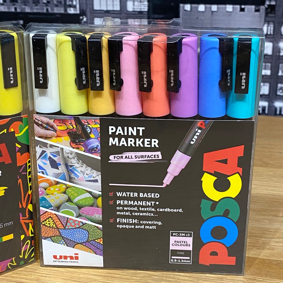 2 x Uni Posca Paint Markers Pens Pastel and Vibrant Tones Colours (12 Marker) 238212174 5012788014624