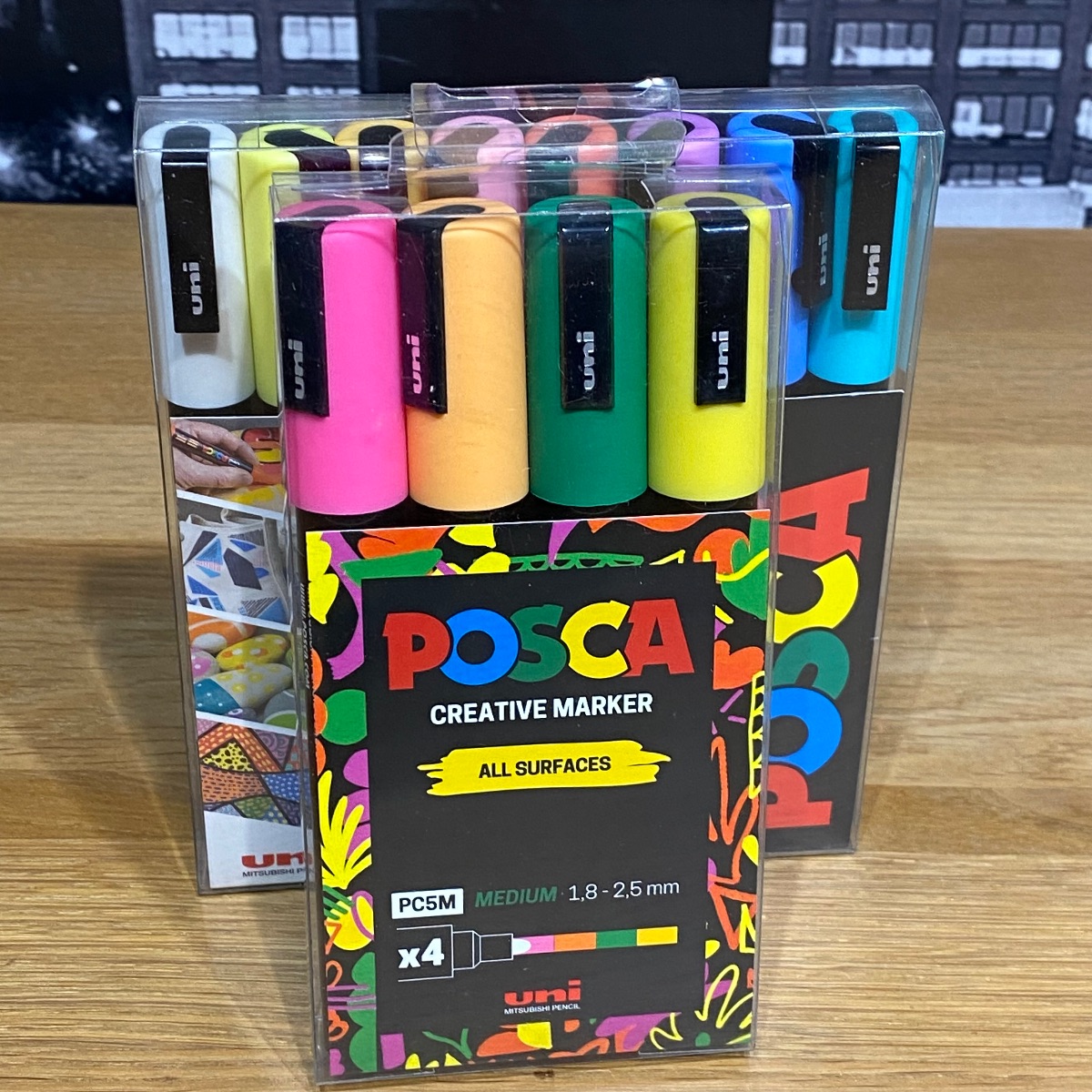 2 x Uni Posca Paint Markers Pens Pastel and Vibrant Tones Colours (12 Marker) 238212174 5012788014624