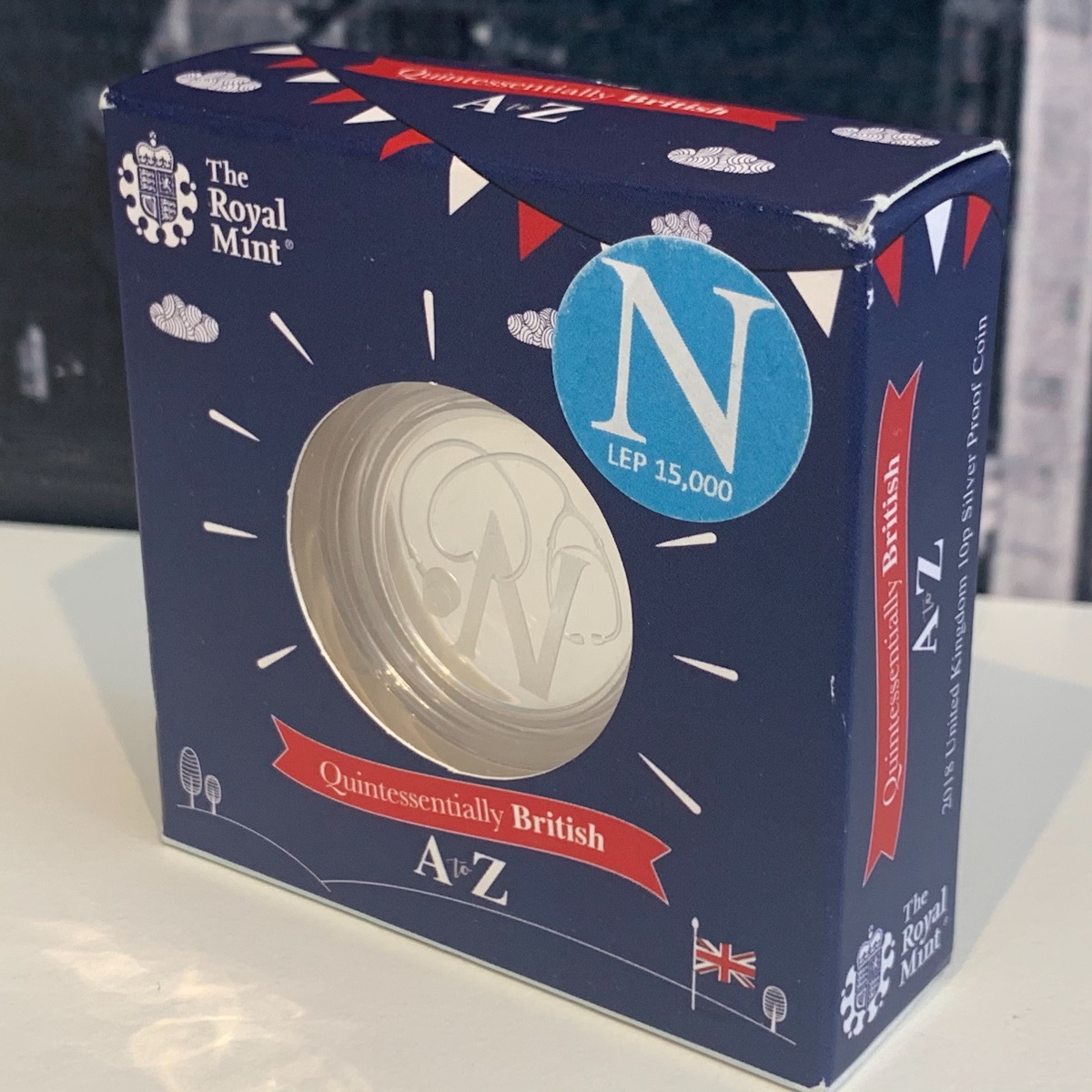 2018 10p Letter Coin N Marks the Spot Silver Proof Royal Mint Hunt Alphabet A 5026177405696