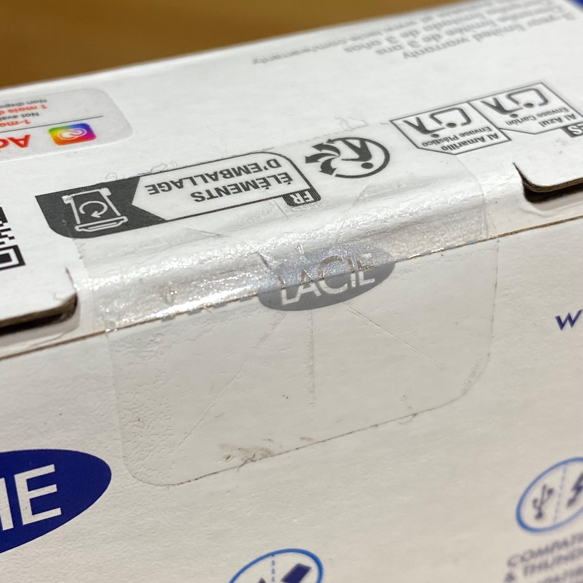 2TB LaCie Rugged Mini SSD, USB 3.2 Gen 2x2, 2000MB/s, IP54, Portable External SS HRQ72ZM/A 8719706044707