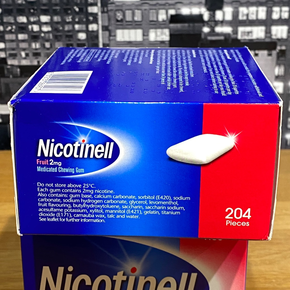 2x Nicotinell 2mg Nicotine Gum Fruit Flavour 204 Pieces Quit Smoking Aid 3360526 5012131586907