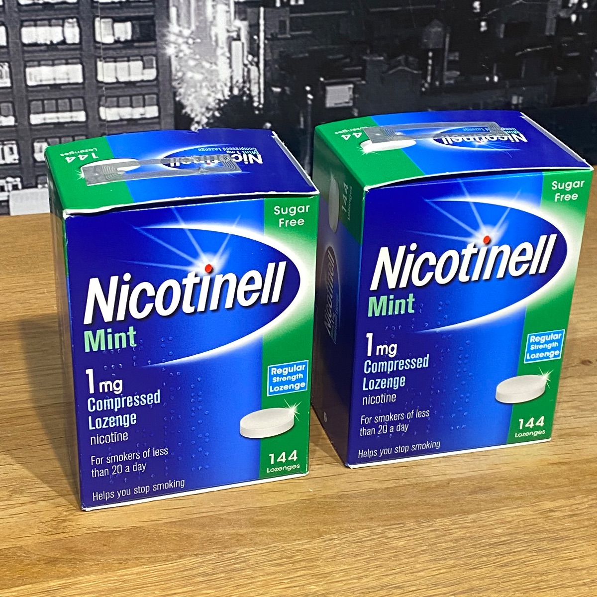 2x Nicotinell Mint 1mg Compressed Lozenge Nicotine Sugar-Free 144 Pieces 2403361