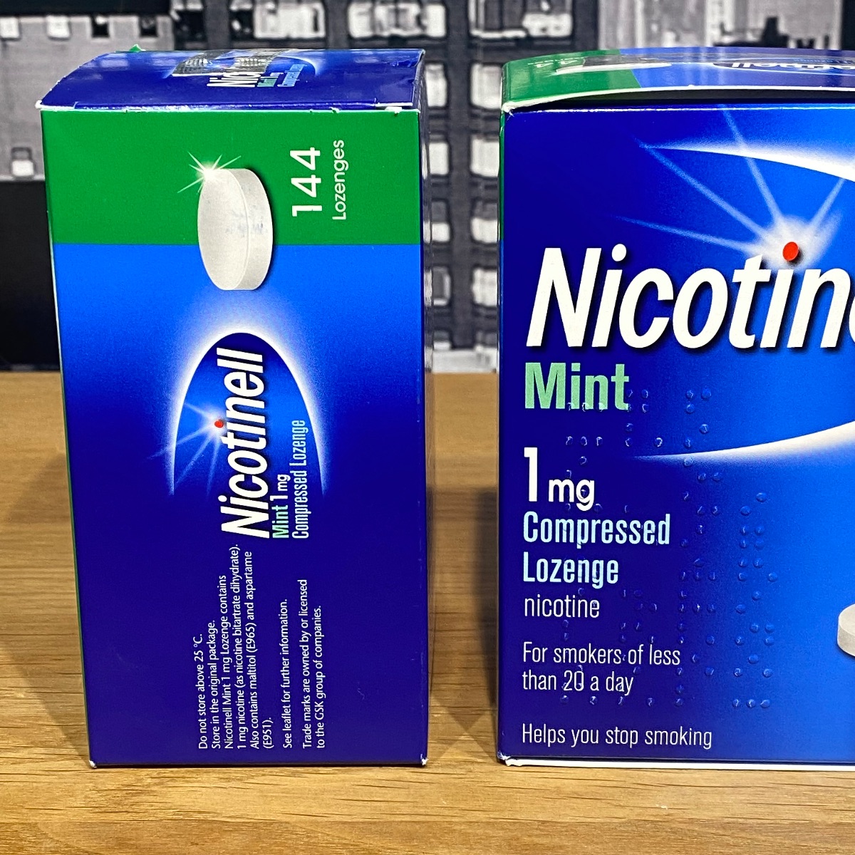 2x Nicotinell Mint 1mg Compressed Lozenge Nicotine Sugar-Free 144 Pieces 2403361