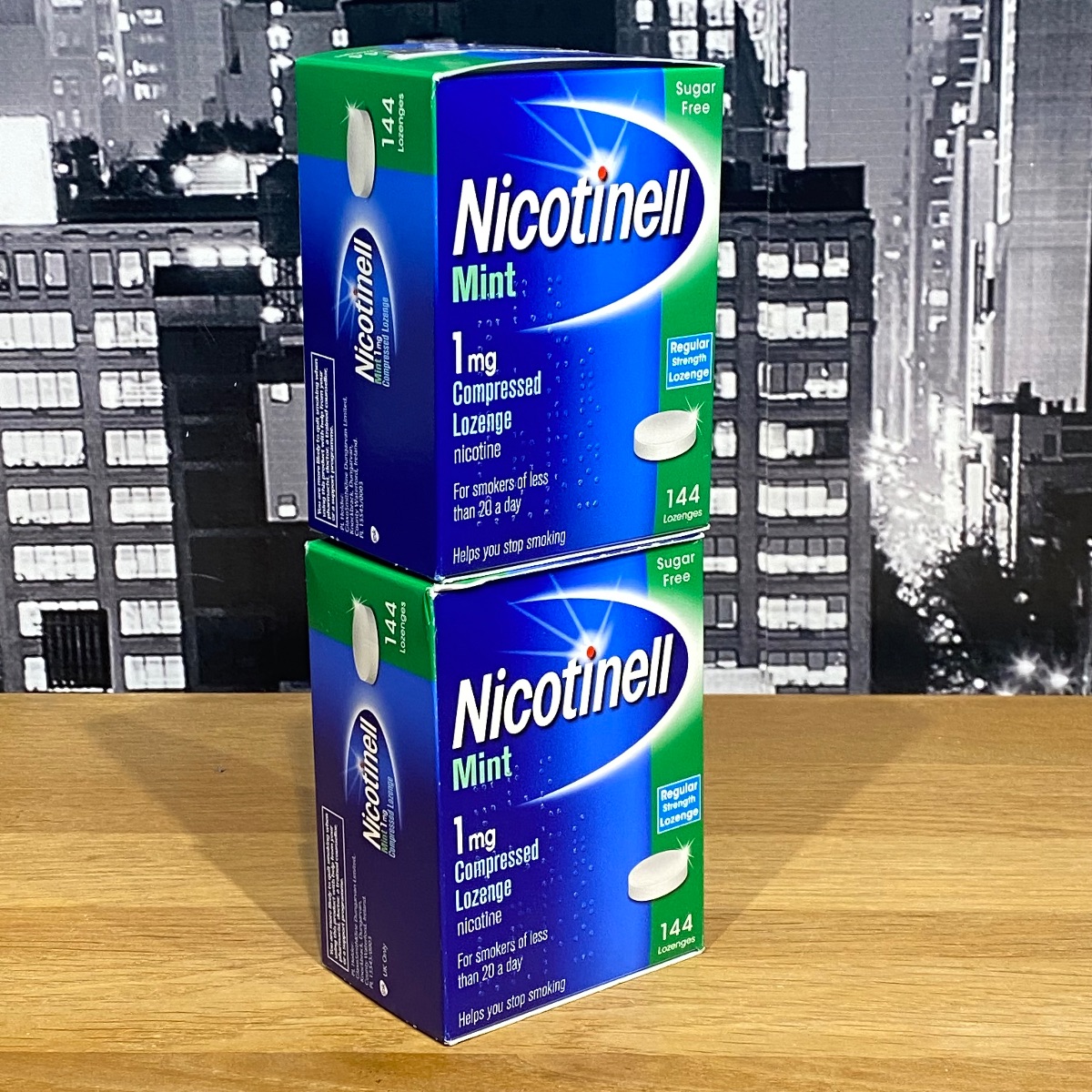 2x Nicotinell Mint 1mg Compressed Lozenge Nicotine Sugar-Free 144 Pieces 2403361