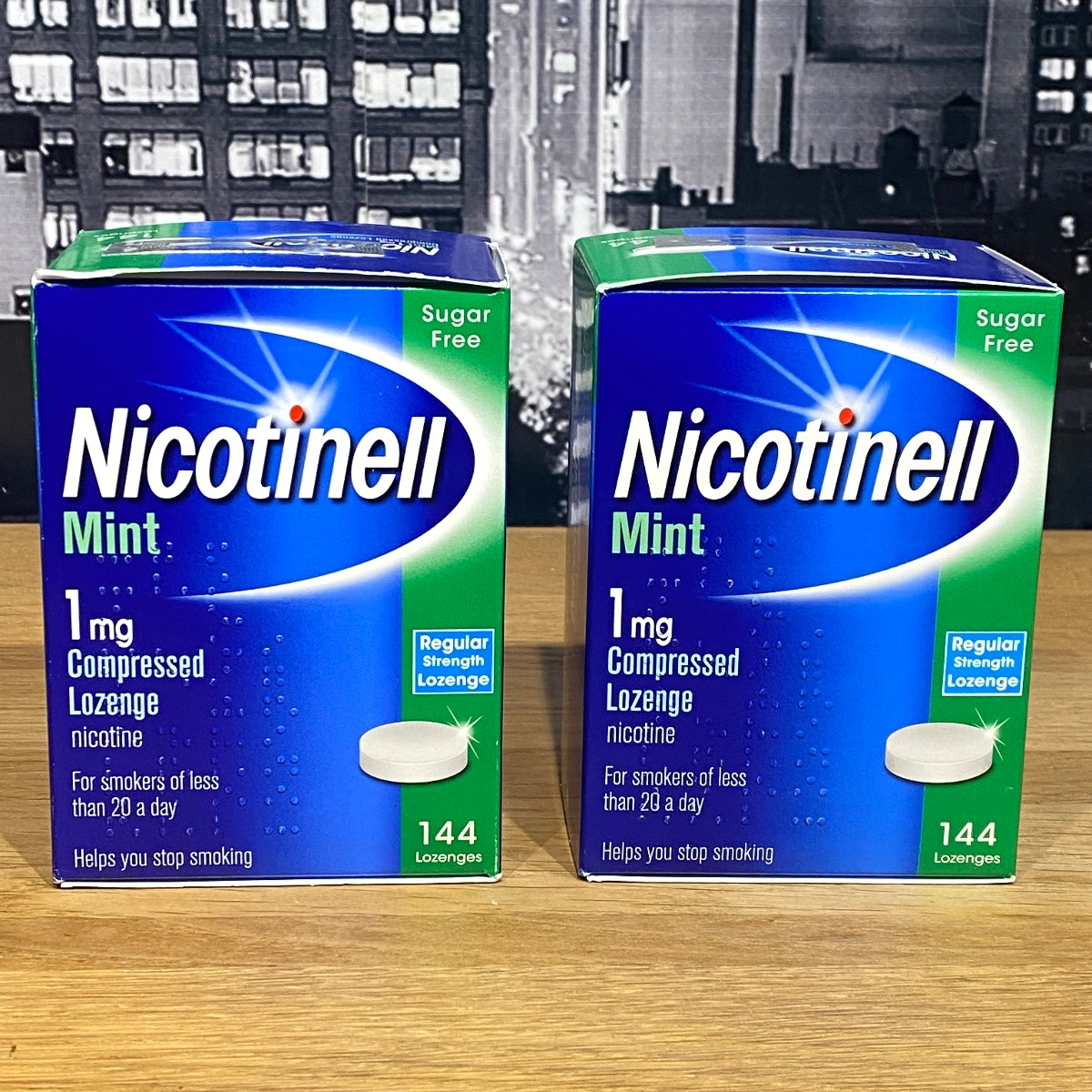 2x Nicotinell Mint 1mg Compressed Lozenge Nicotine Sugar-Free 144 Pieces 2403361