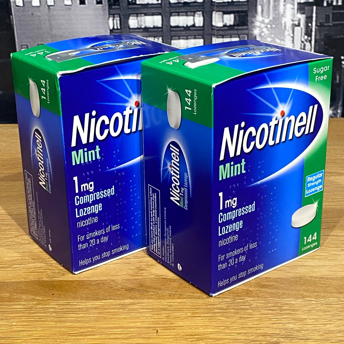 2x Nicotinell Mint 1mg Compressed Lozenge Nicotine Sugar-Free 144 Pieces 2403361