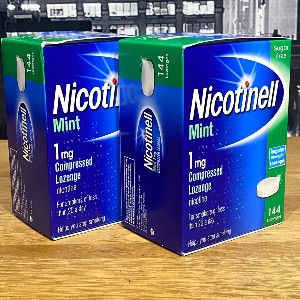 2x Nicotinell Mint 1mg Compressed Lozenge Nicotine Sugar-Free 144 Pieces 2403361