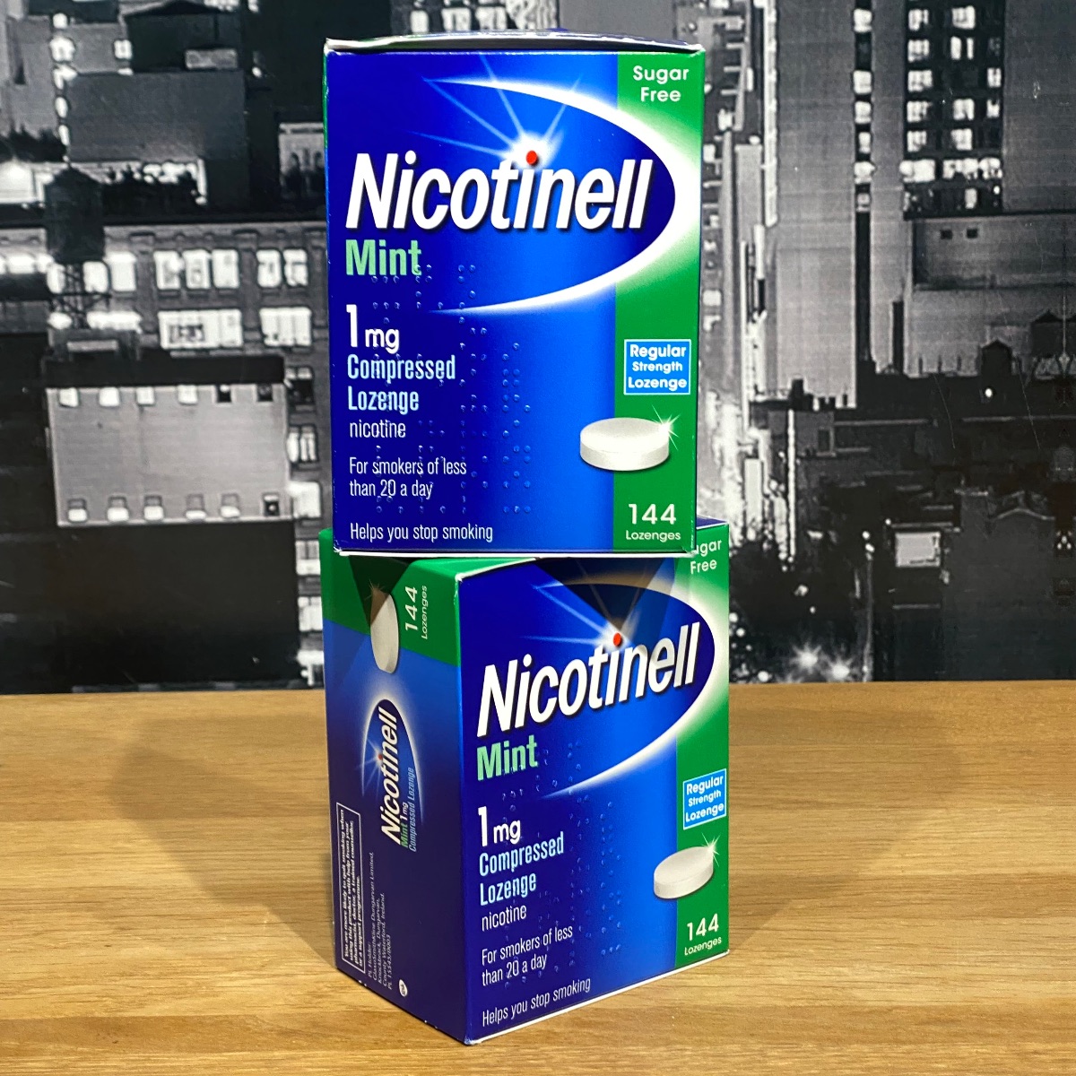 2x Nicotinell Mint 1mg Compressed Lozenge Nicotine Sugar-Free 144 Pieces 2403361
