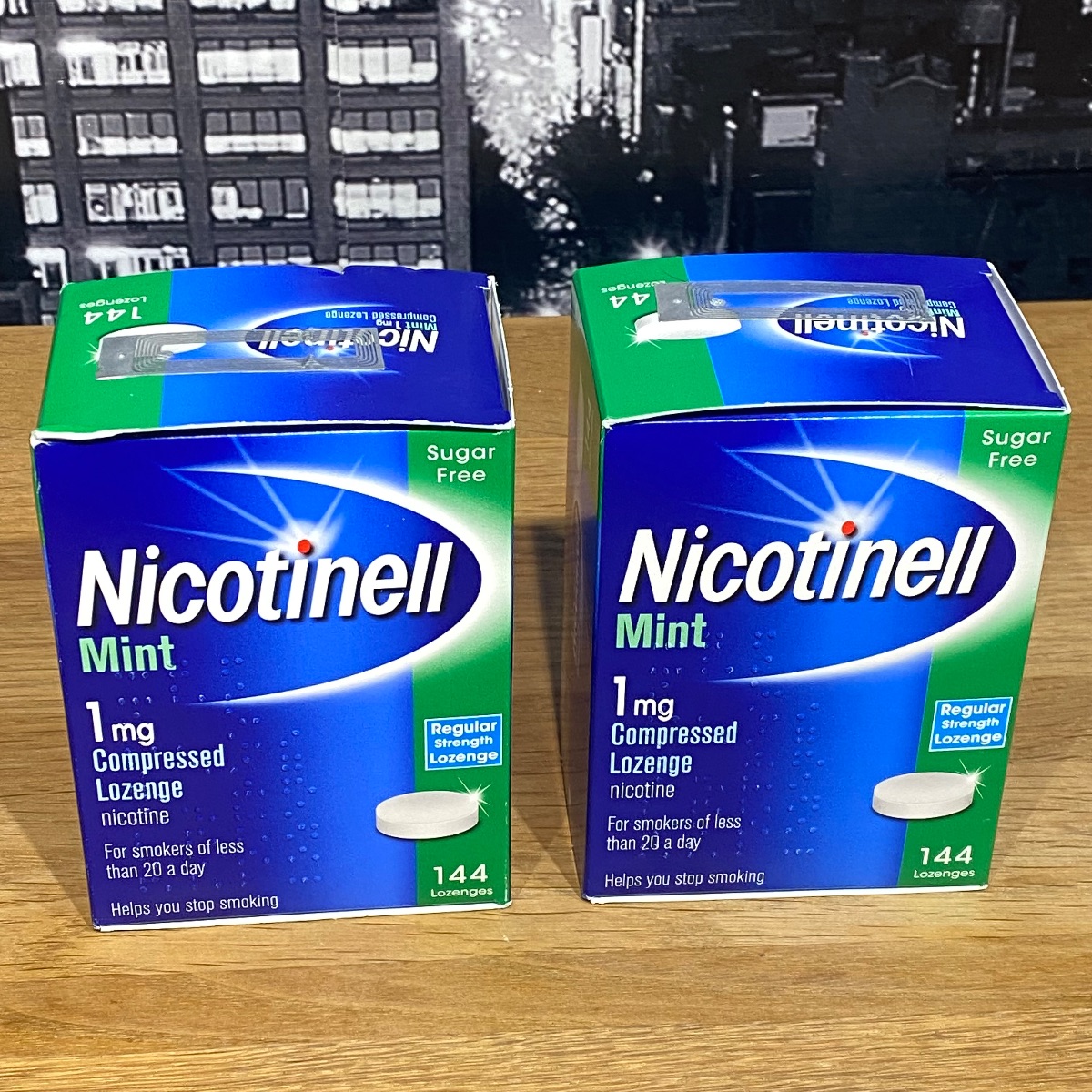 2x Nicotinell Mint 1mg Compressed Lozenge Nicotine Sugar-Free 144 Pieces 2403361