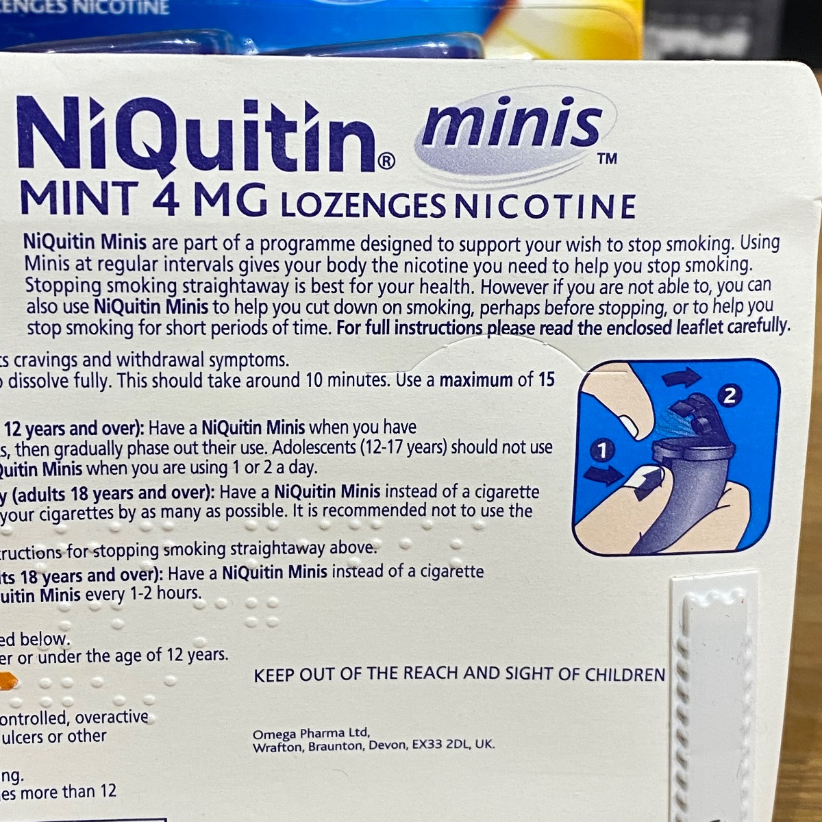 2x NiQuitin Minis Mint 4mg Nicotine 100 Lozenges Smoking Craving Relief Minis Mint 4mg