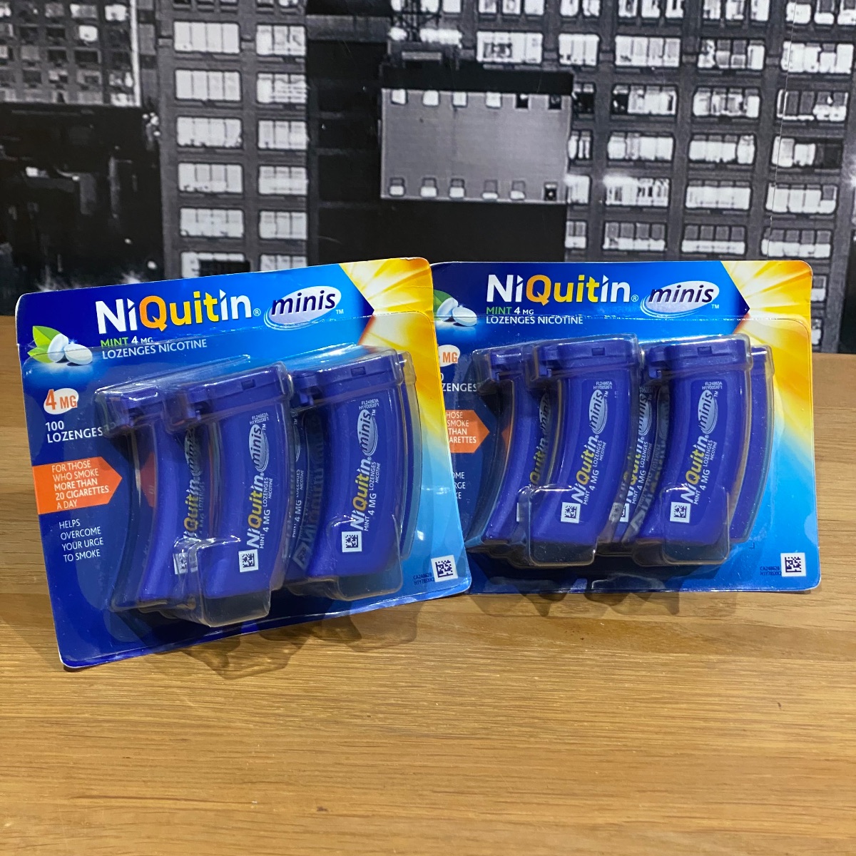 2x NiQuitin Minis Mint 4mg Nicotine 100 Lozenges Smoking Craving Relief Minis Mint 4mg