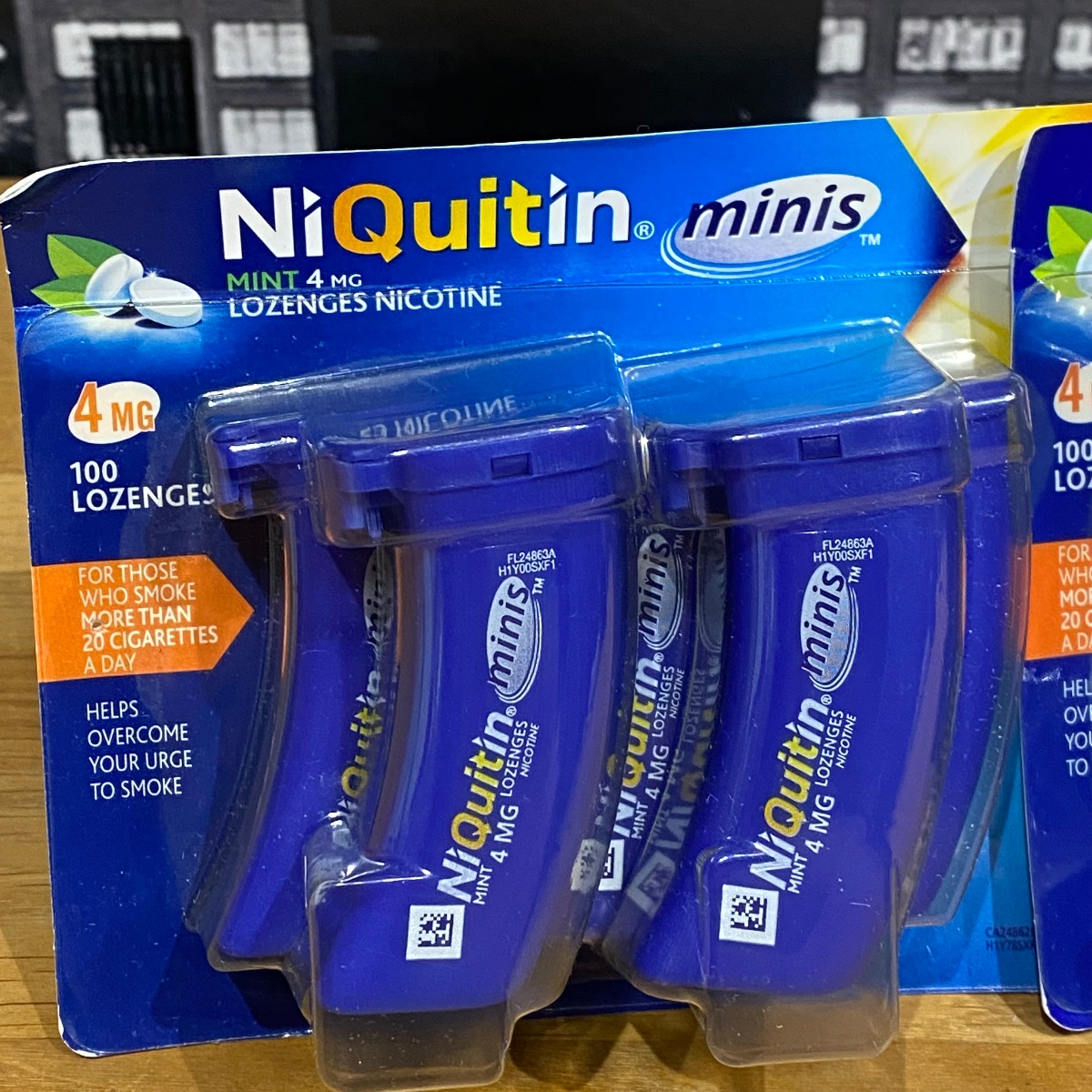 2x NiQuitin Minis Mint 4mg Nicotine 100 Lozenges Smoking Craving Relief Minis Mint 4mg