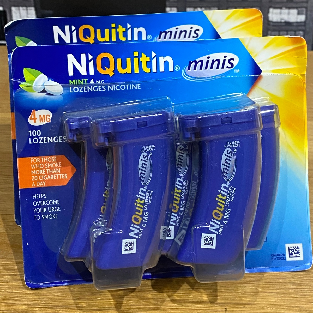 2x NiQuitin Minis Mint 4mg Nicotine 100 Lozenges Smoking Craving Relief Minis Mint 4mg