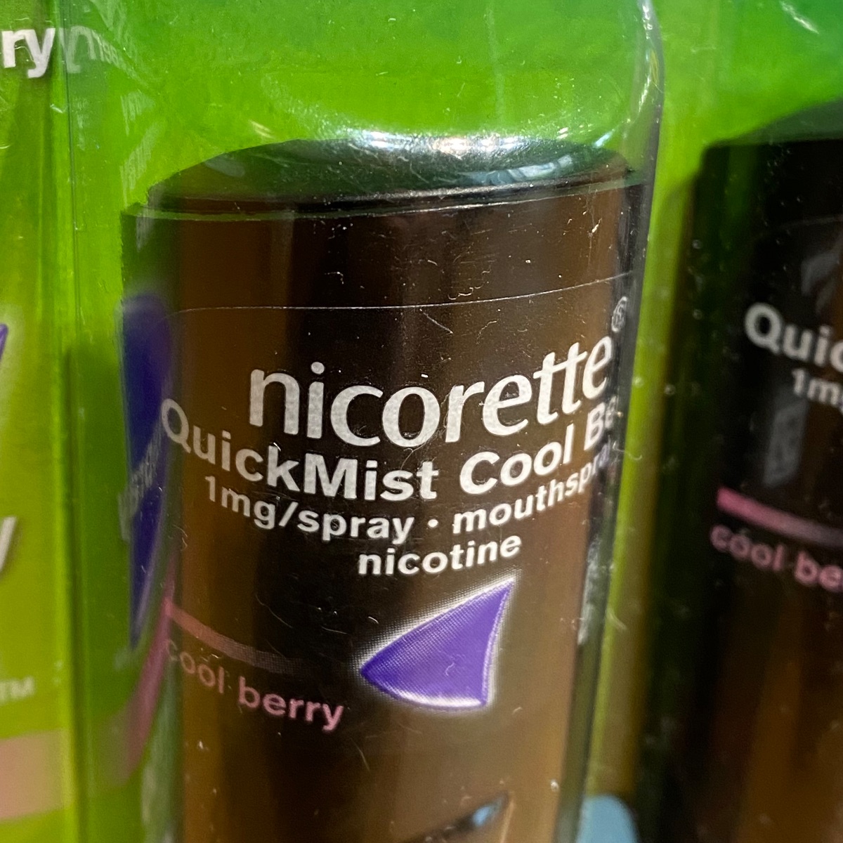 4 x Nicorette Quickmist Cool Berry Mouthspray 8 x 150 Sprays Nicotine 1mg LOT 69547 3574661343013 (Brand New)