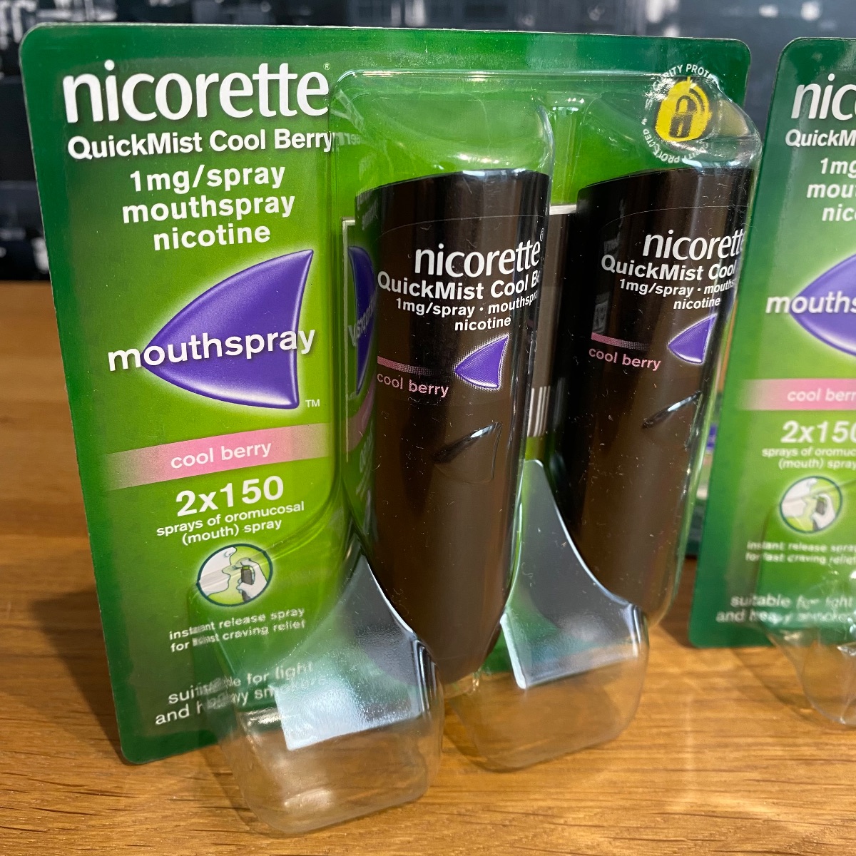 6 x Nicorette Quickmist Cool Berry Mouthspray 12 x 150 Sprays Nicotine Lot 69547 0691162051957 (Brand New)
