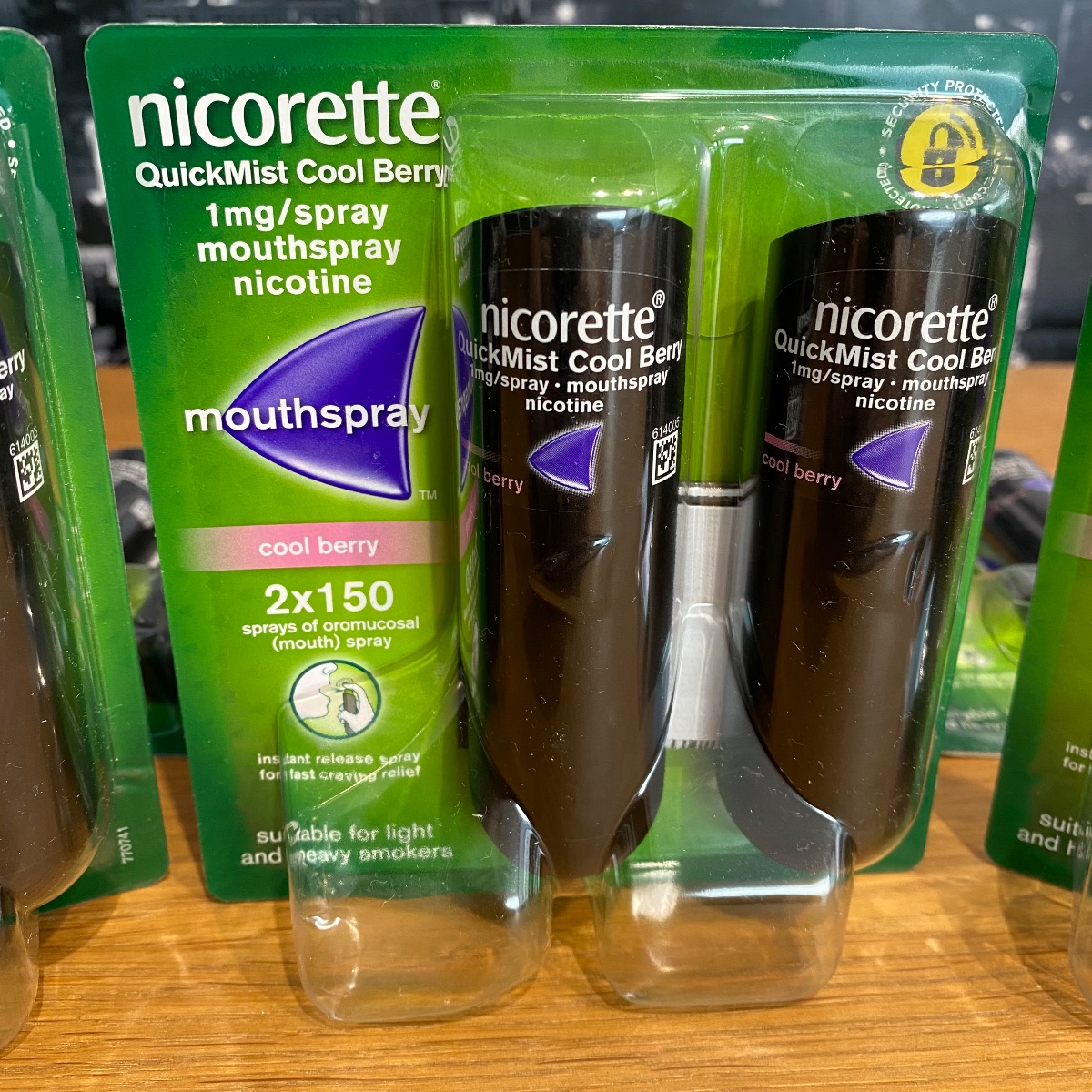 6 x Nicorette Quickmist Cool Berry Mouthspray 12 x 150 Sprays Nicotine Lot 69547 0691162051957 (Brand New)