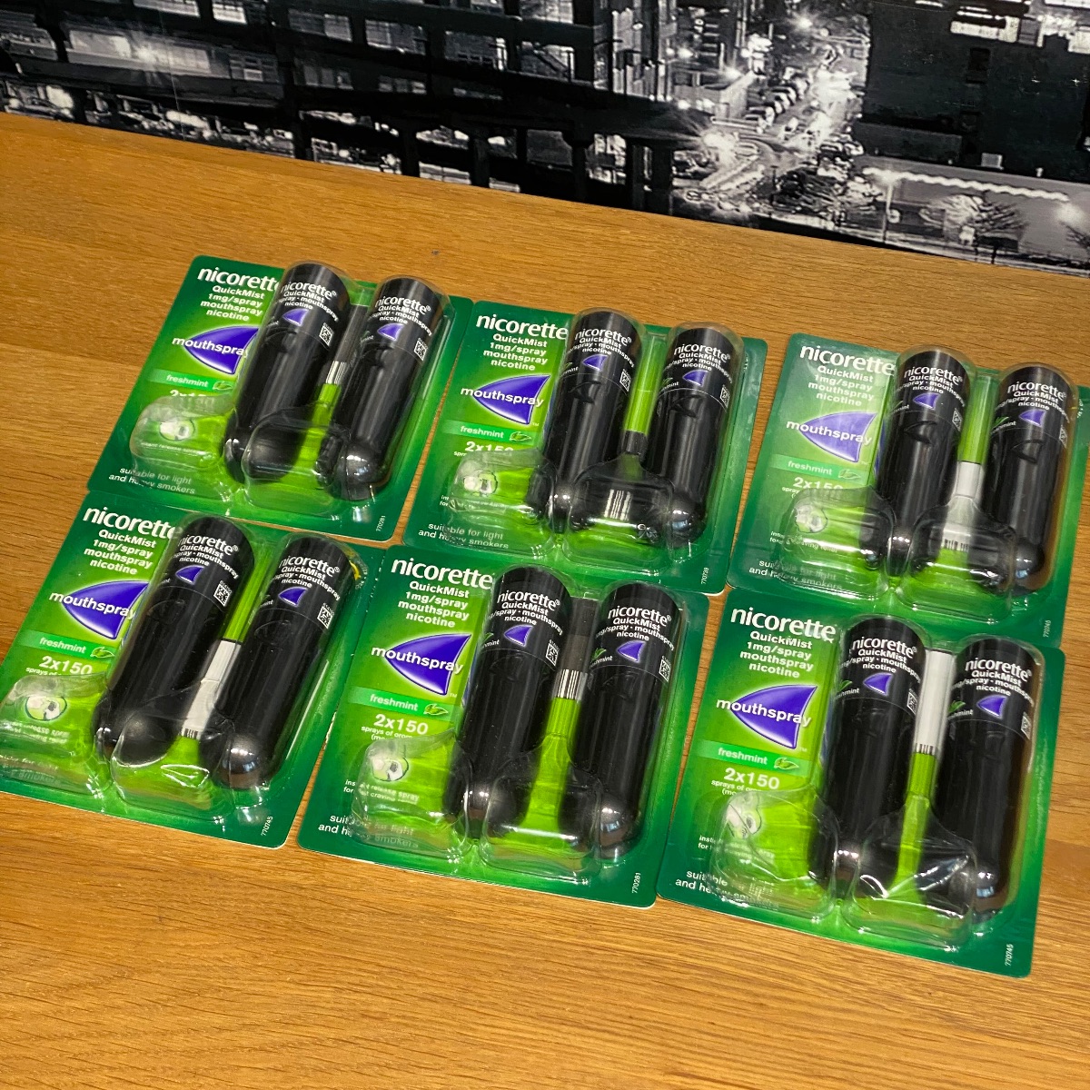 6 x Nicorette Quickmist Mouthspray Freshmint Nicotine Pack of 12 x 150 Sprays FRESHMINT (Brand New) 6 x Nicorette Quickmist Mouthspray Freshmint Nicotine Pack of 12 x 150 Sprays FRESHMINT (Brand New)