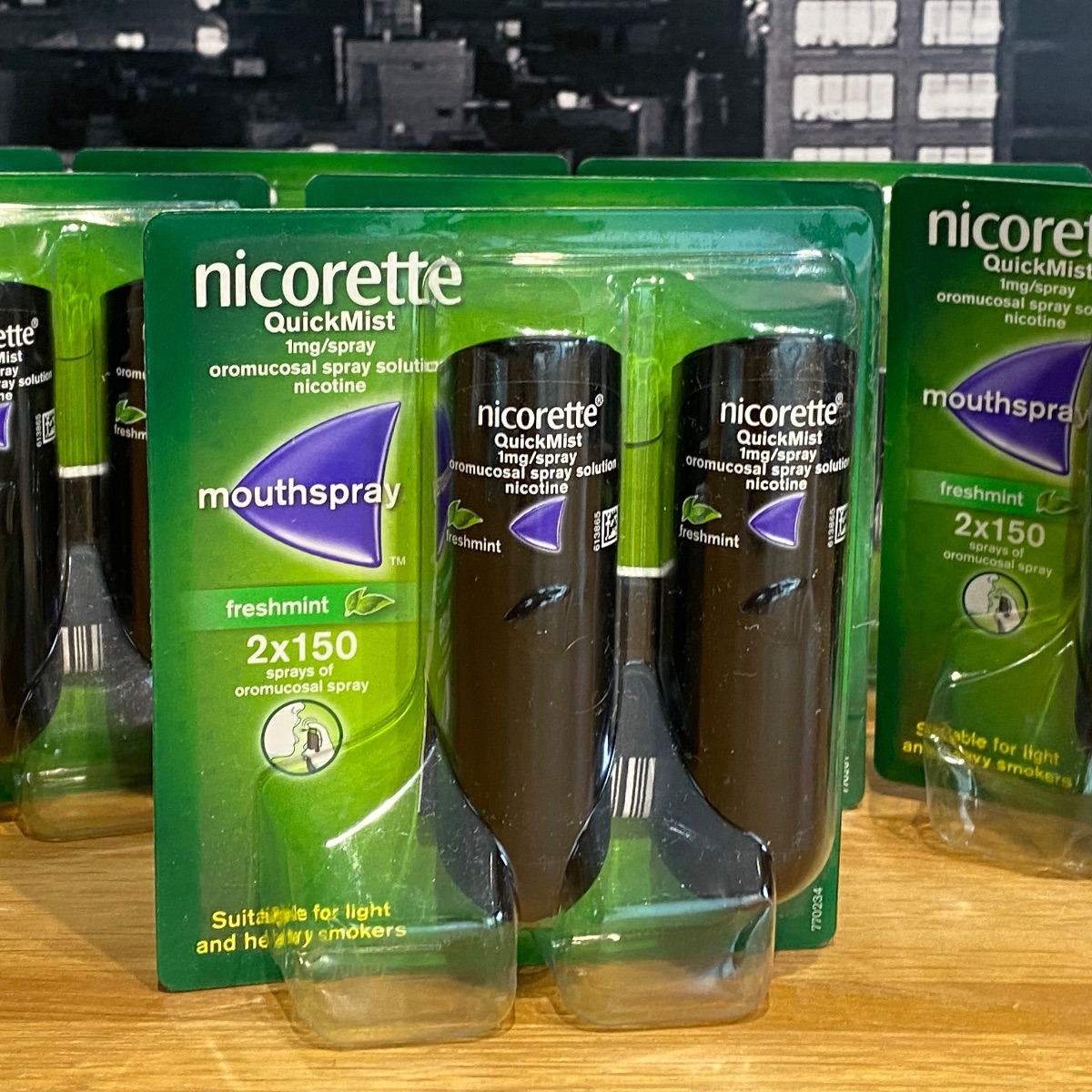 8 x Nicorette Quickmist Freshmint Mouthspray Nicotine Pack of 16 x 150 Sprays FRESHMINT DoesNotApply (Brand New)