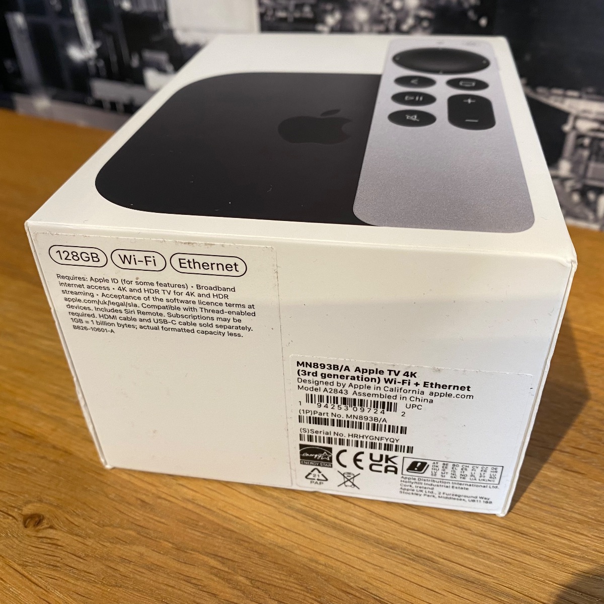 Apple Apple TV 4K 128GB TV 4K Smart Box WiFi Netflix BBC iPlayer Black Boxed MN893BA 194253097242 (Brand New)