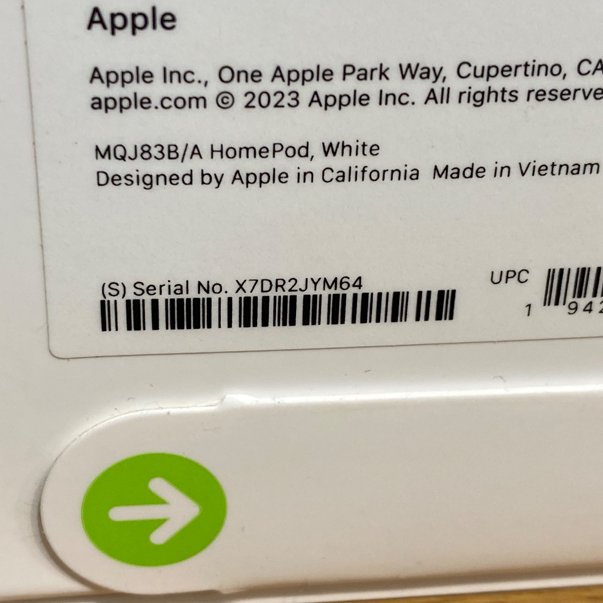 Apple HomePod 2nd Generation Smart Speaker with Siri White Sealed 100% Original MQJ83B/A 0194253467793 (Brand New)