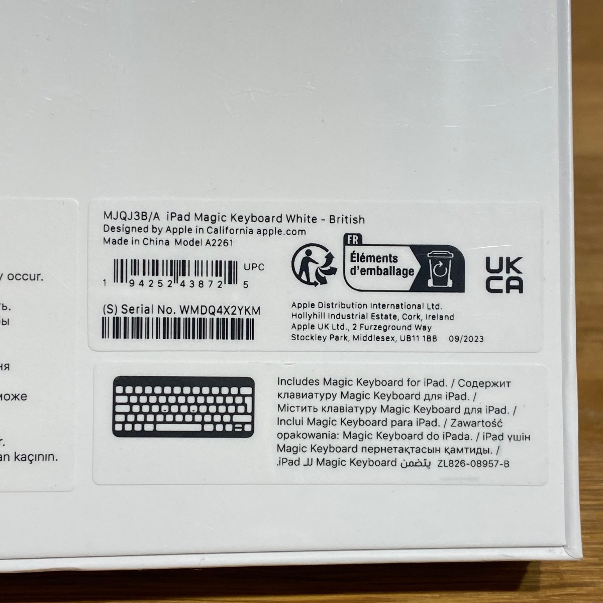 Apple iPad Pro Magic Keyboard 11 inch British English White 100% Original Sealed MJQJ3B/A 194252438725 (Brand New)