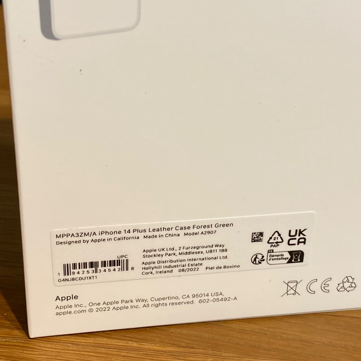 Apple iPhone 14 Plus Leather Case MagSafe Forest Green A2907