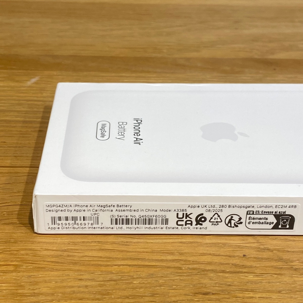 Apple iPhone Air MagSafe Battery Pack Wireless Charging White Original MGPG4ZM/A 195950669787