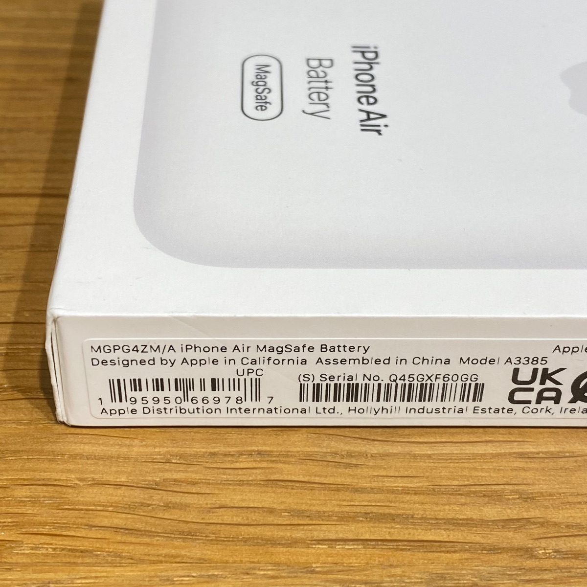 Apple iPhone Air MagSafe Battery Pack Wireless Charging White Original MGPG4ZM/A 195950669787