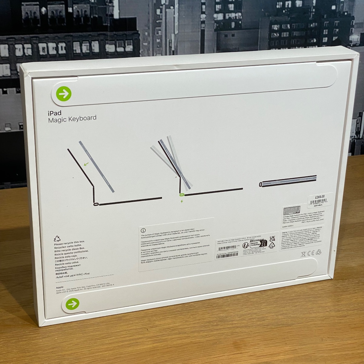 Apple Magic Keyboard iPad Air 11-inch M2 M3 British English White Original MDFV4B/A 195950217957