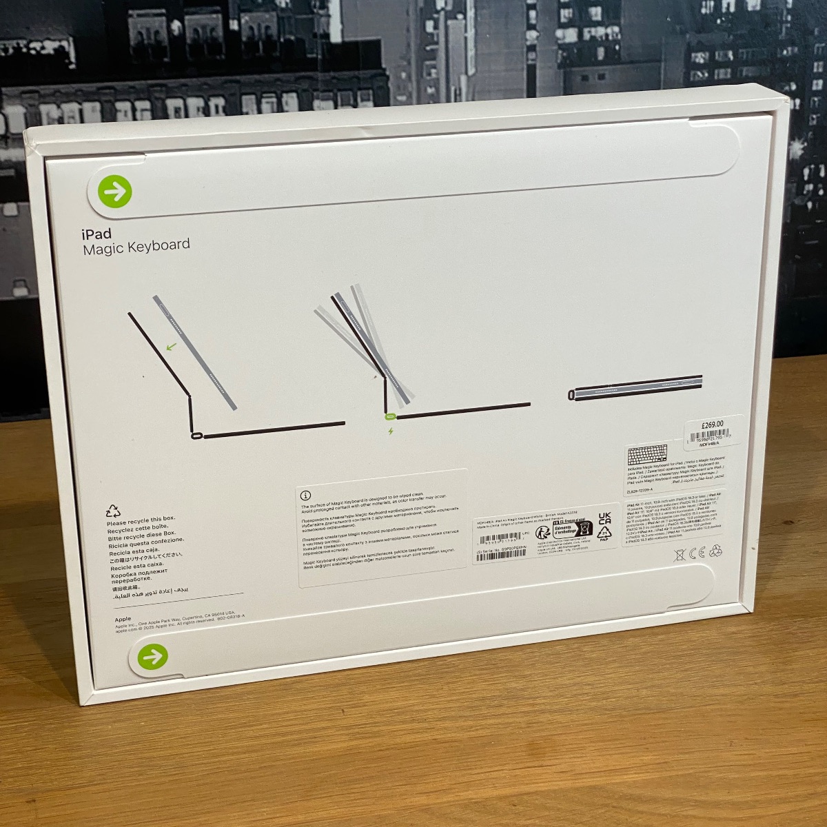 Apple Magic Keyboard iPad Air 11-inch M2 M3 British English White Original MDFV4B/A 195950217957