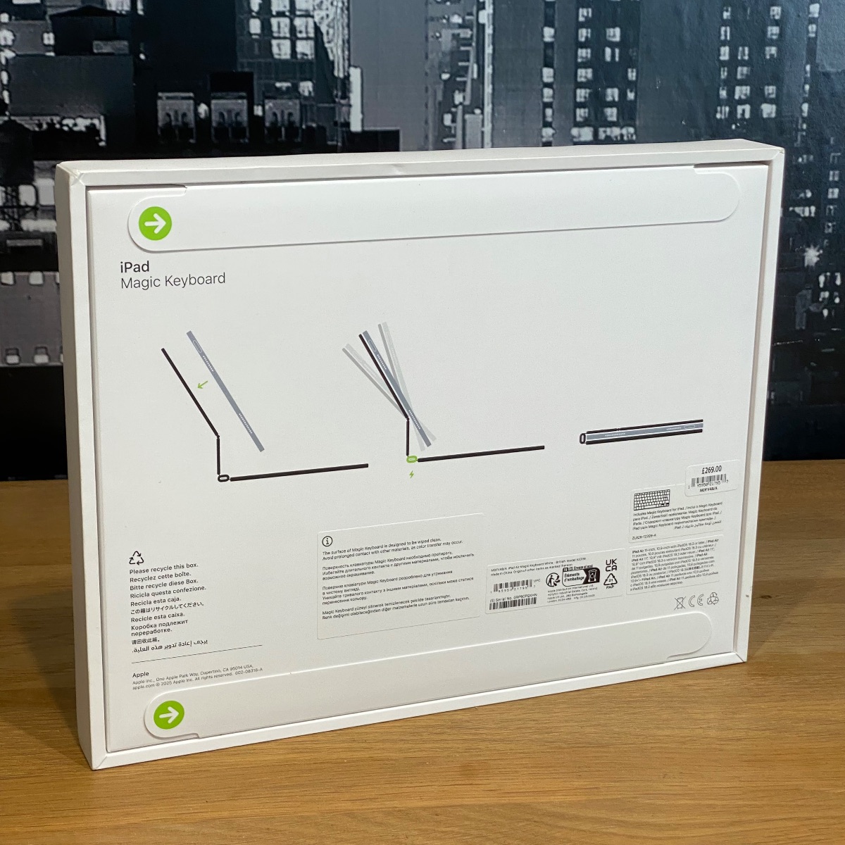 Apple Magic Keyboard iPad Air 11-inch M2 M3 British English White Original MDFV4B/A 195950217957