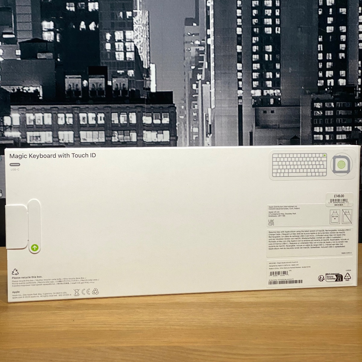 Apple Magic Keyboard Touch ID USB–C Apple Silicon British White Original MXCK3B/A 195949633447