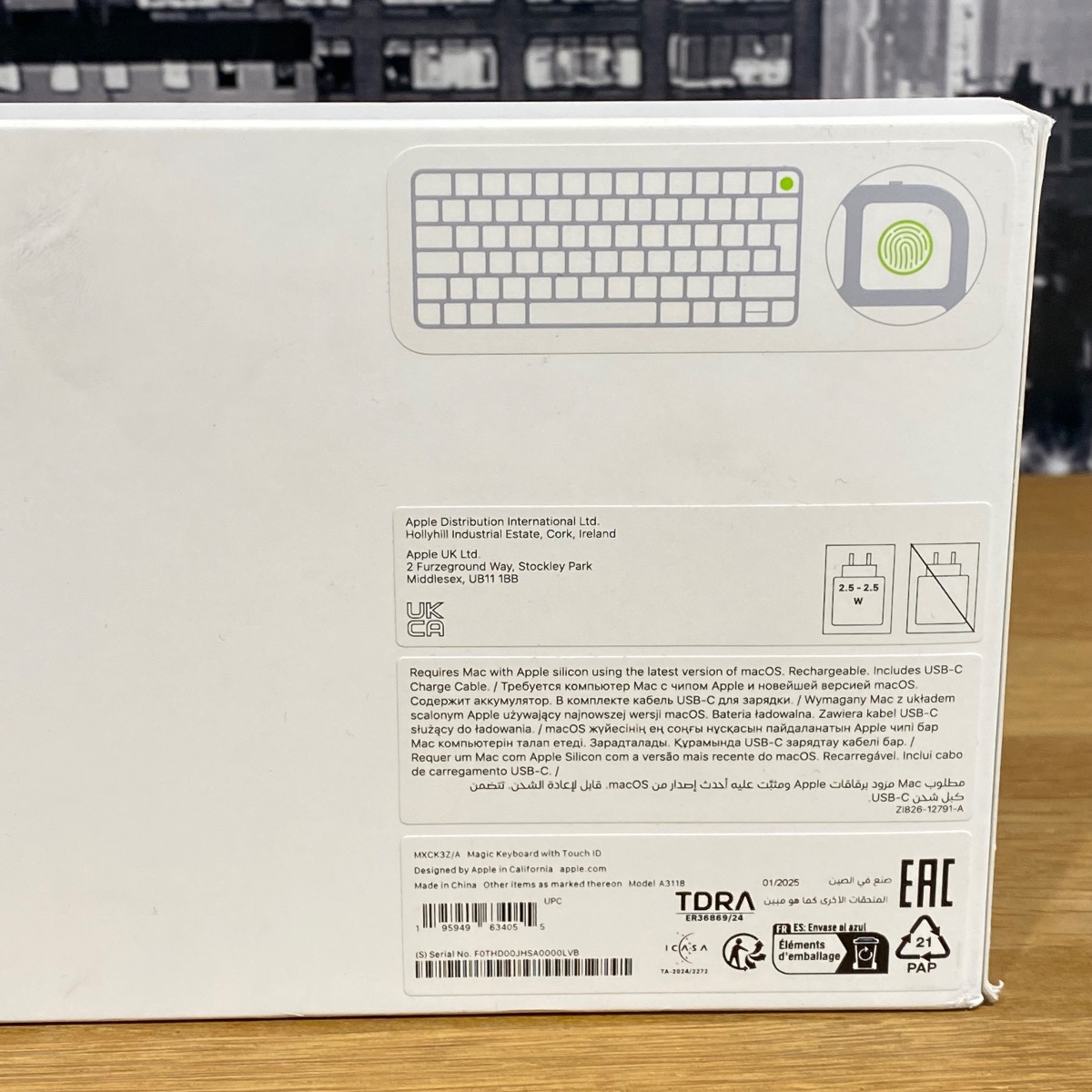 Apple Magic Keyboard Touch ID (USB–C) International English White