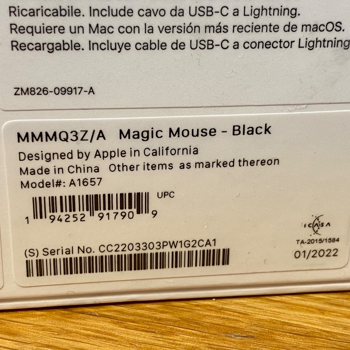 Apple Magic Mouse Black MultiTouch Surface 2022 Genuine Sealed MMMQ3Z/A 194252917909 (Brand New & Sealed)
