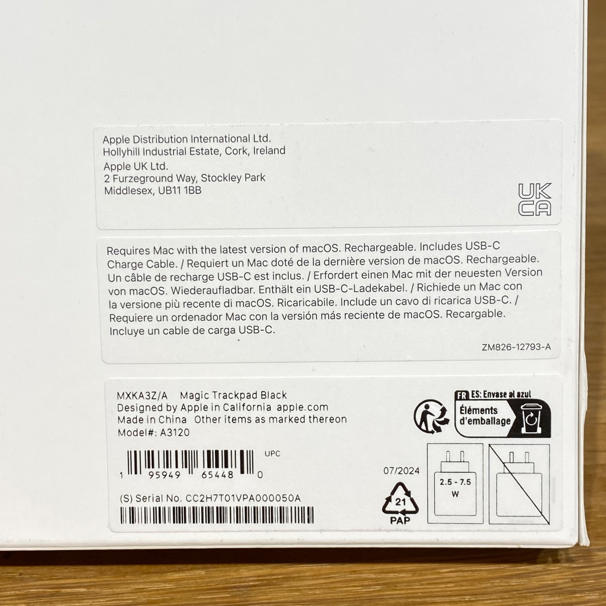 Apple Magic Trackpad 4 Black USB-C Bluetooth Mouse A3120 100% Original MXKA3Z/A 195949654480