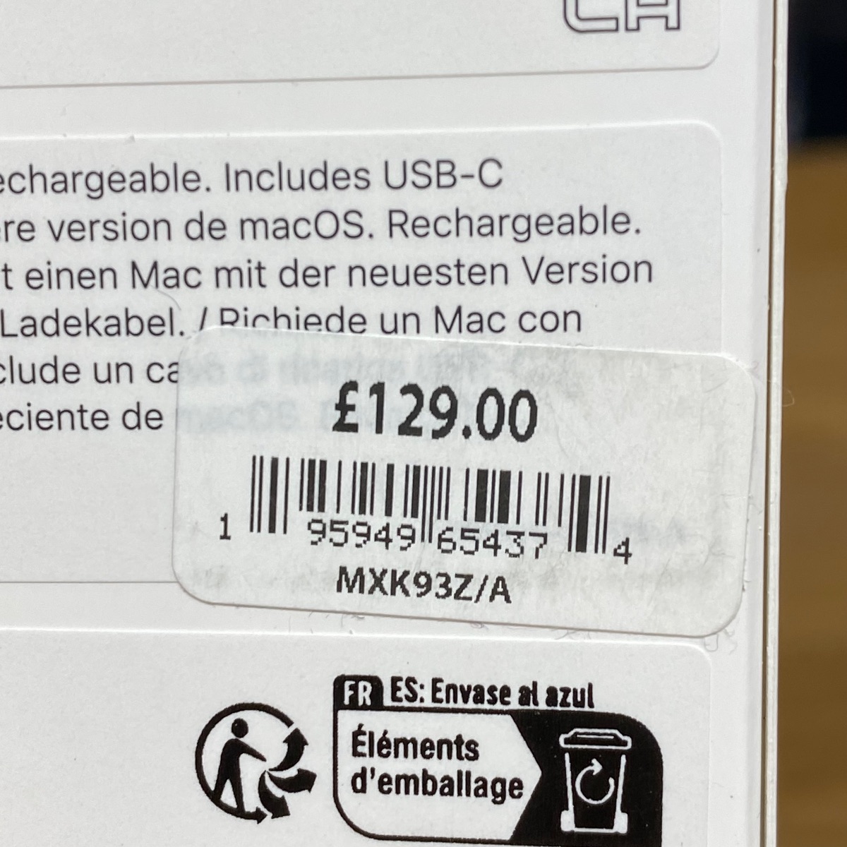Apple Magic Trackpad White USB-C 4 Wireless Touchpad Mouse A3120