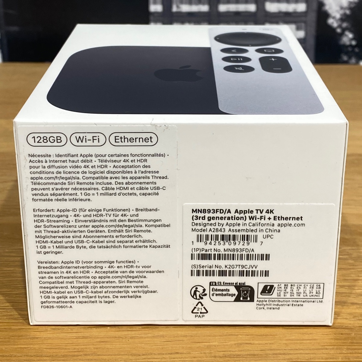 Apple TV 4K 128GB 3rd Generation Wi-Fi Ethernet Black