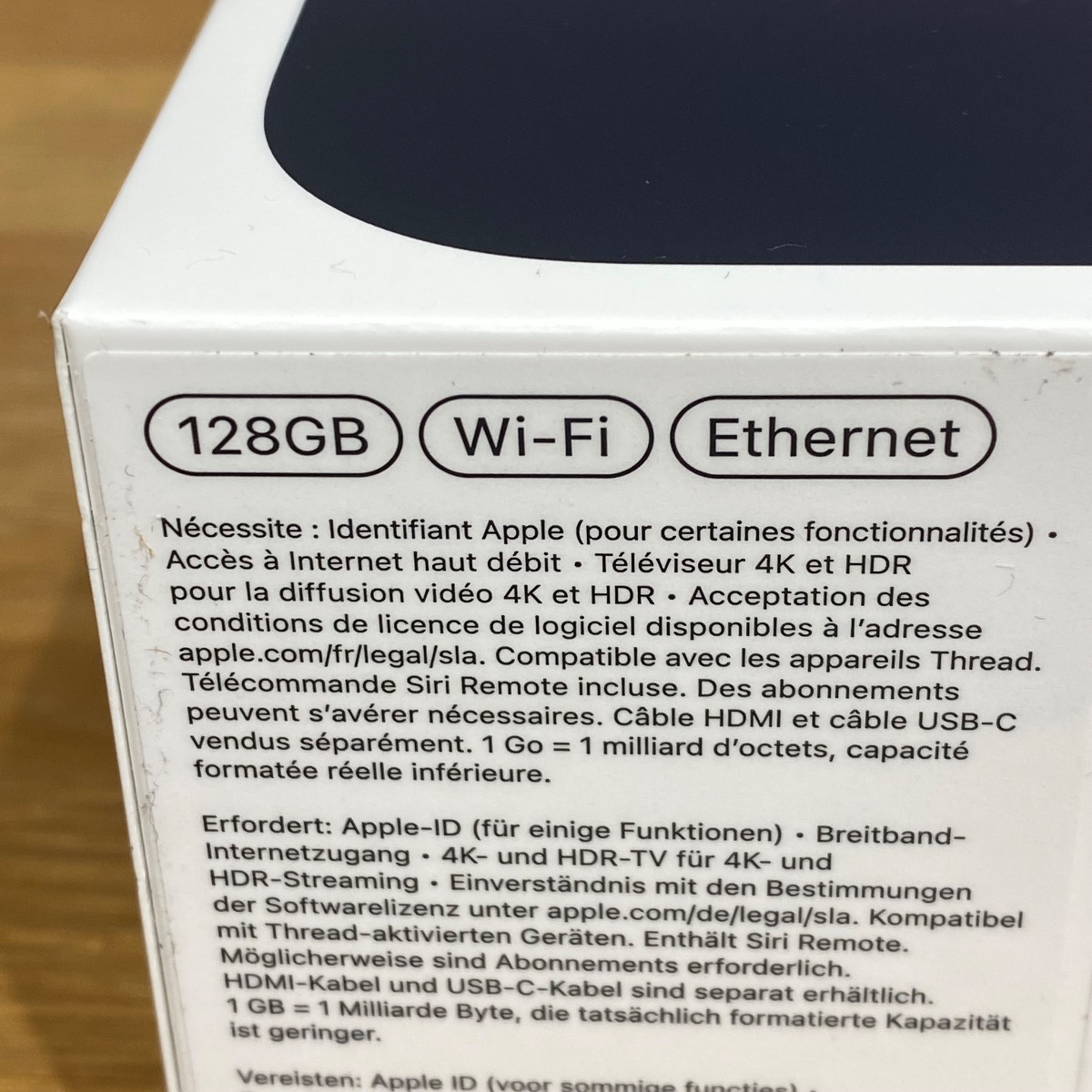 Apple TV 4K 128GB 3rd Generation Wi-Fi Ethernet Black European 100