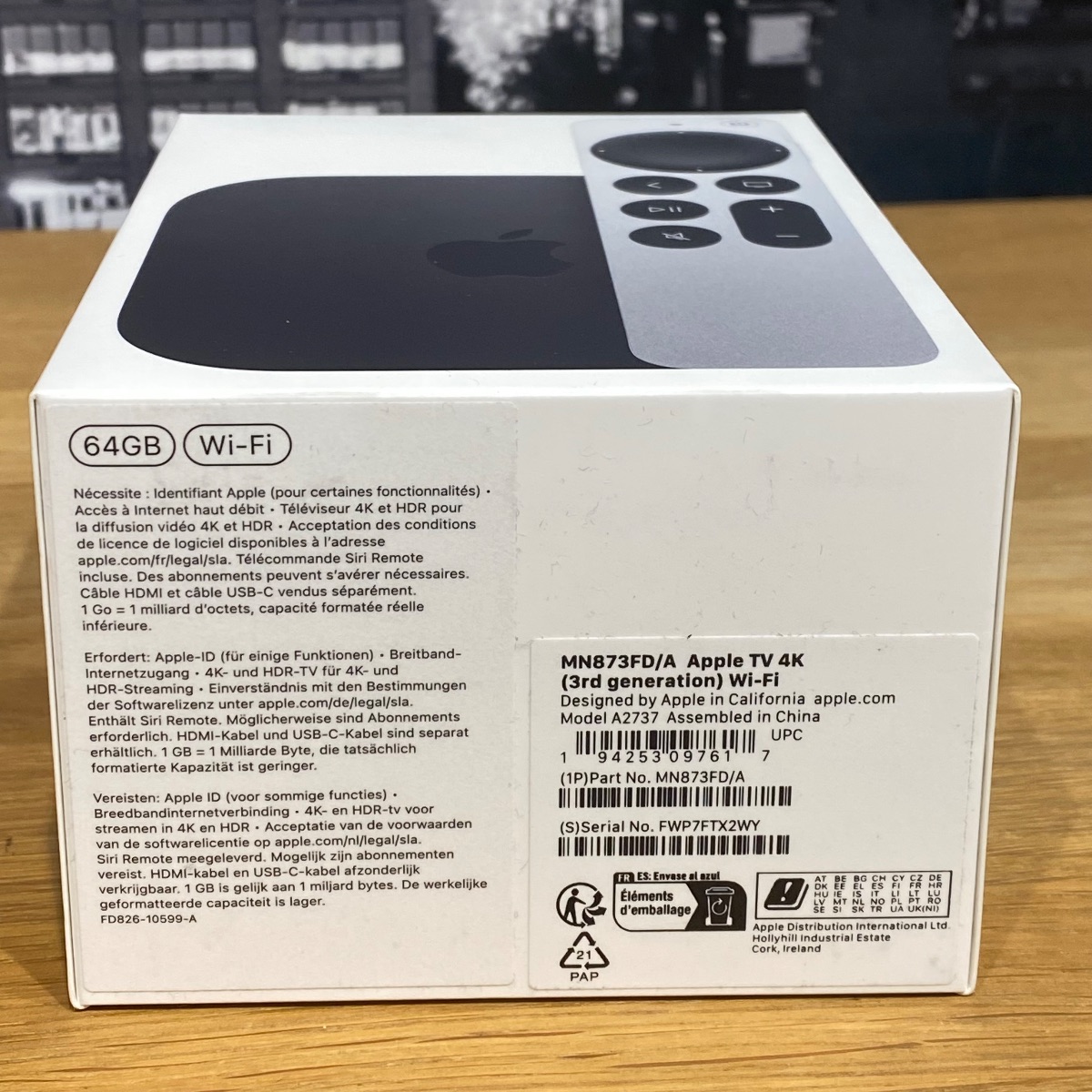 🟢 Apple TV 4K 64GB 3rd Generation Wi-Fi Black European 100