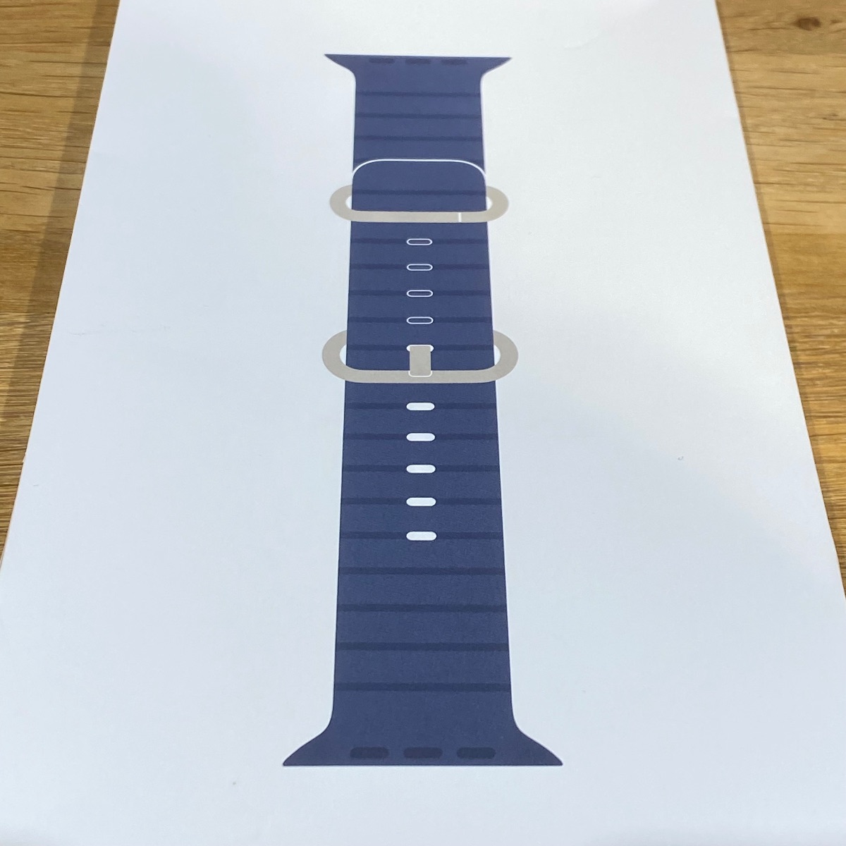 Apple Watch Strap 49mm Anchor Blue Ocean Band NaturalTitanium Finish One Size MGCC4ZM/A 195950648256 Apple Watch Strap 49mm Anchor Blue Ocean Band NaturalTitanium Finish One Size MGCC4ZM/A 195950648256