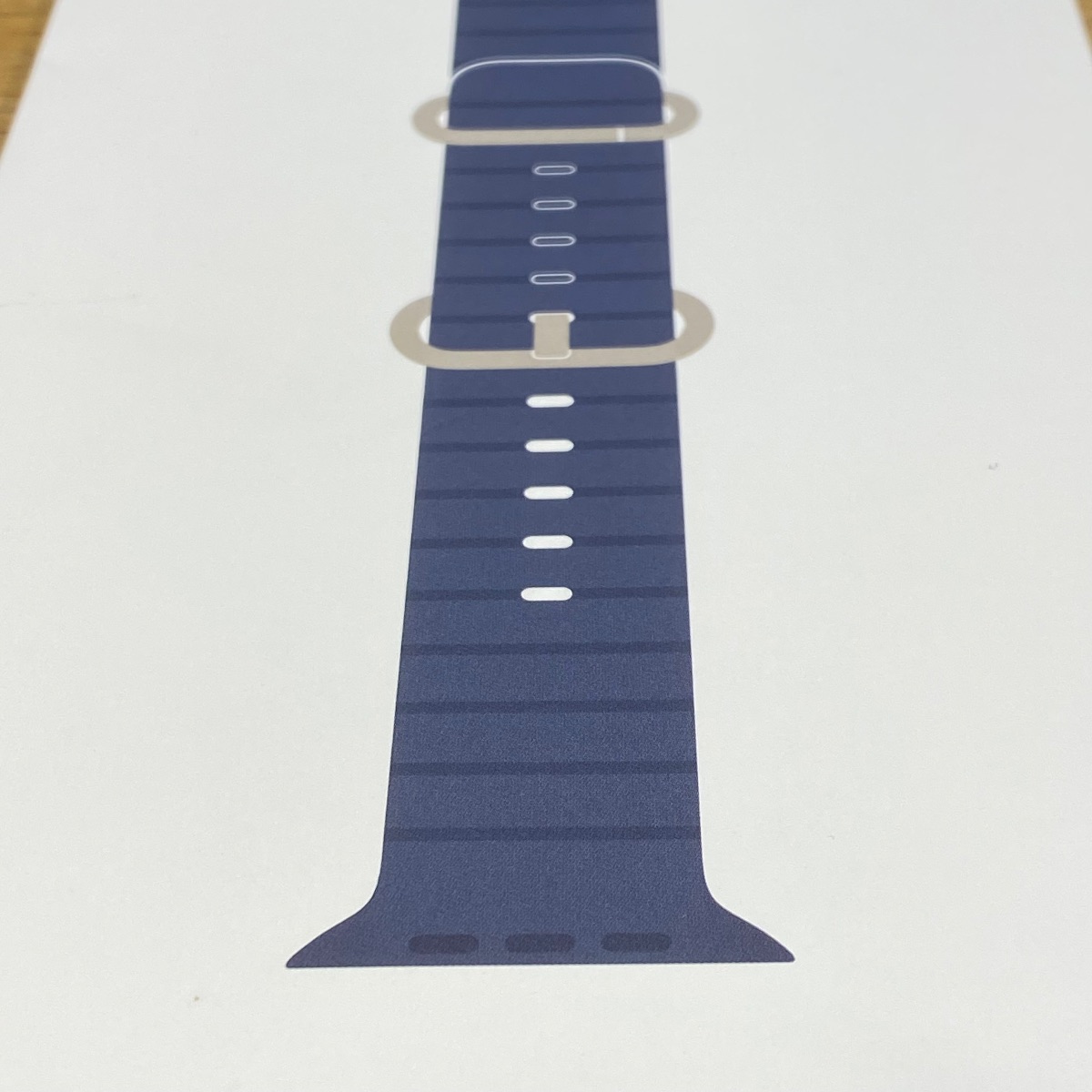 Apple Watch Strap 49mm Anchor Blue Ocean Band NaturalTitanium Finish One Size MGCC4ZM/A 195950648256 Apple Watch Strap 49mm Anchor Blue Ocean Band NaturalTitanium Finish One Size MGCC4ZM/A 195950648256