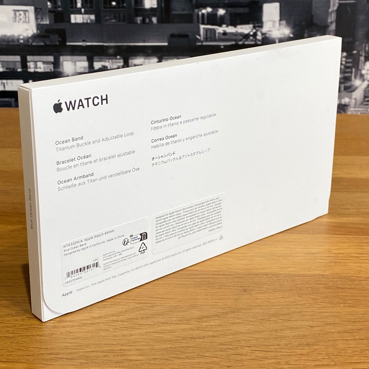 Apple Watch Strap 49mm Ocean Blue Band One Size Titanium Buckle Original Boxed MT633ZM/A 194253951315 (Brand New)