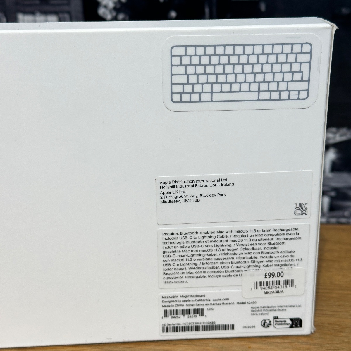 Apple Wireless Magic Keyboard UK British English QWERTY A1644 100% Original MK2A3BA 0194252543191 (Brand New) Apple Wireless Magic Keyboard UK British English QWERTY A1644 100% Original MK2A3BA 0194252543191 (Brand New)