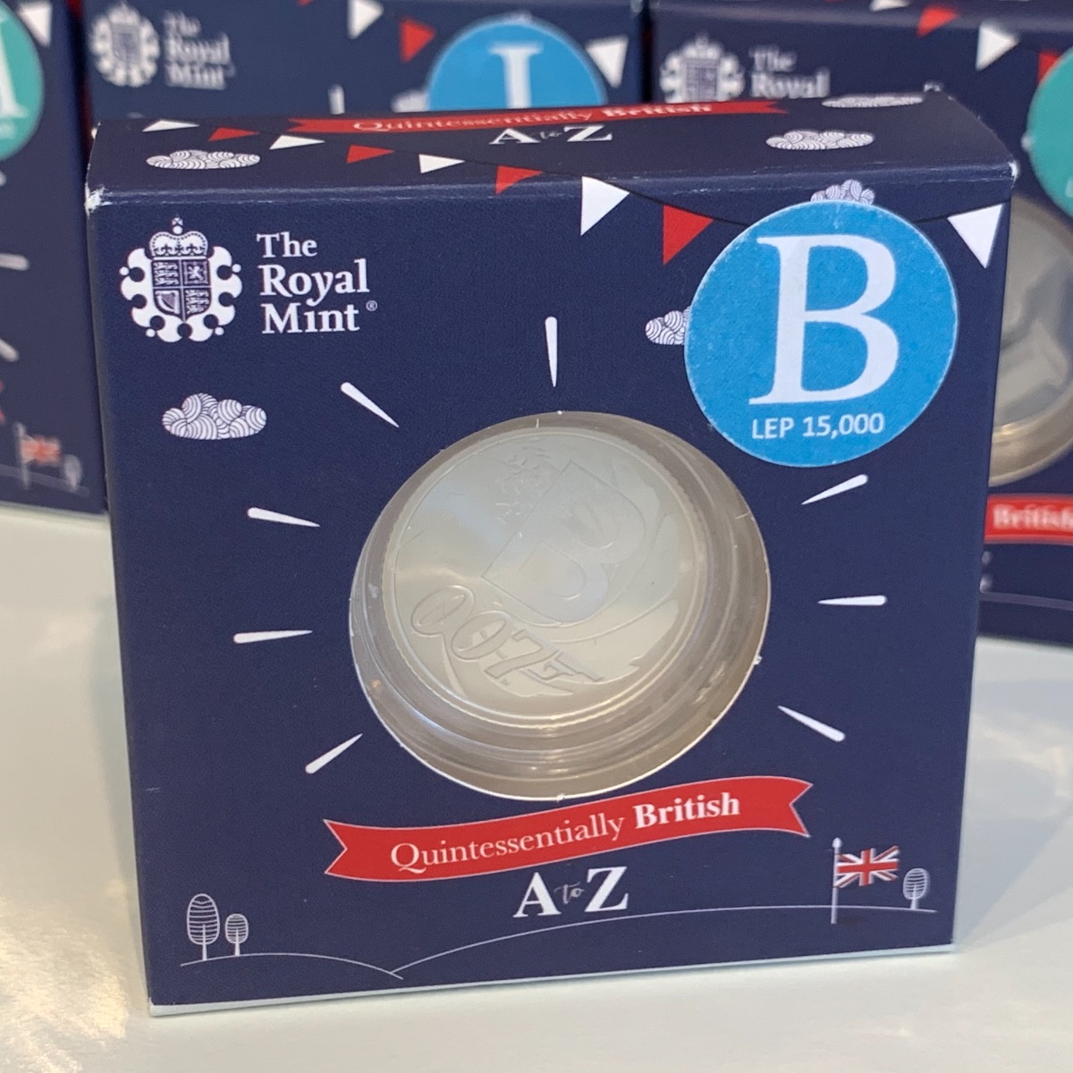B James Bond 10p Silver Proof Coin Alphabet Letter Great British Hunt A-Z 2018 UK18BSP 5026177405931 (Brand New & Sealed)