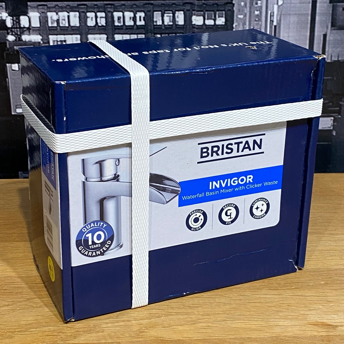 Bristan Invigor Waterfall Chrome Basin Mixer Tap With Waste Clicker BQINVBASC 5014868068107