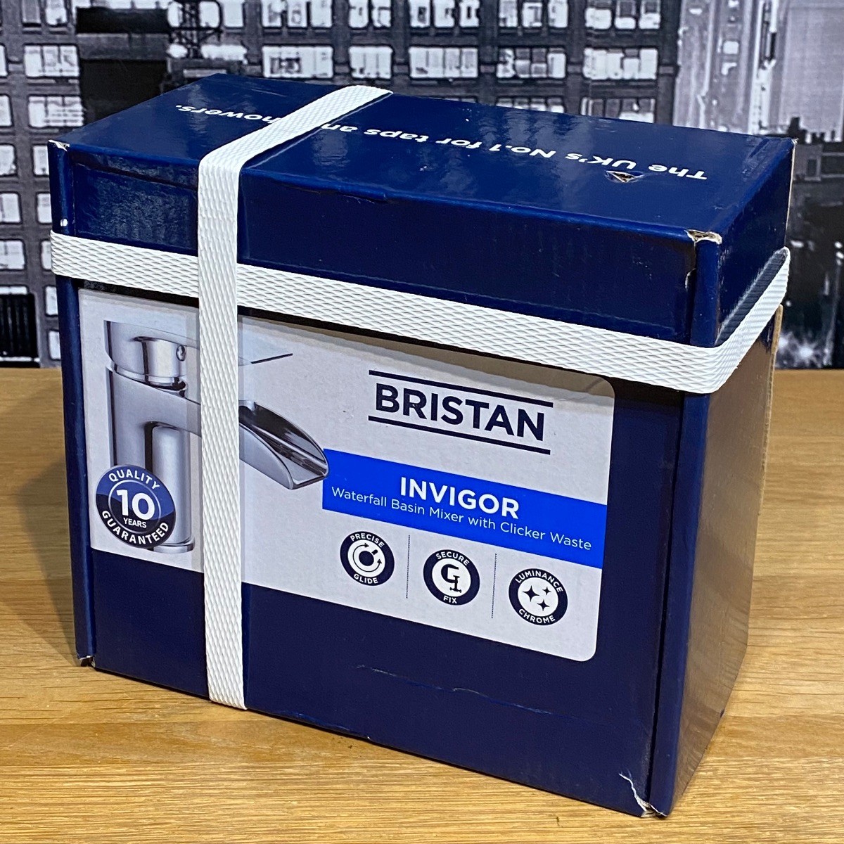 Bristan Invigor Waterfall Chrome Basin Mixer Tap With Waste Clicker BQINVBASC 5014868068107